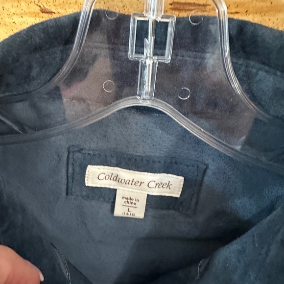 Coldwater creek Large Suede Button Up Shirt - Picture 3 of 6